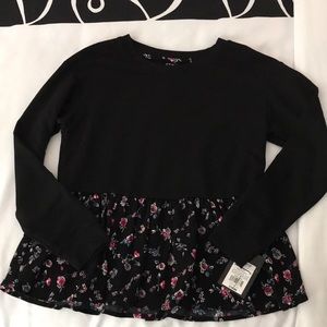 Art Class Girl’s Black L(10/12)Long Sleeve Top NWT